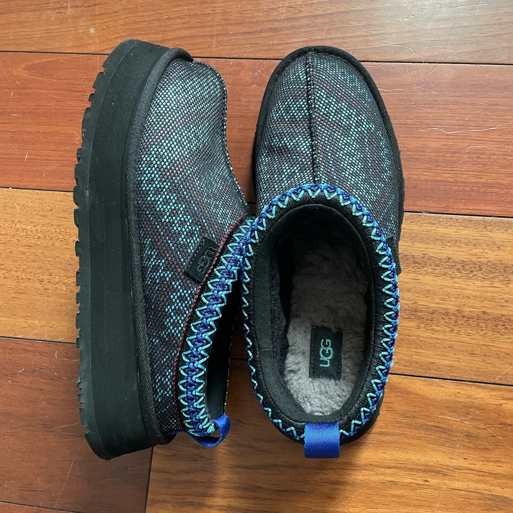 Ugg Women Tazz Maxi Tasman Black Shearling Platform size 7